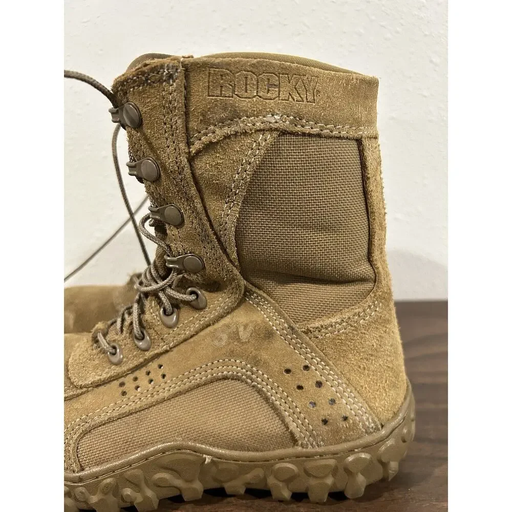 Rocky S2V Steel Toe Tactical Military Boots Coyote Brown Mens Size 5 6104 Combat